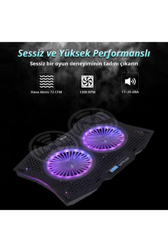 Juo GT RGB 2 Fanlı 10"-18" Laptop Soğutucu Outlet