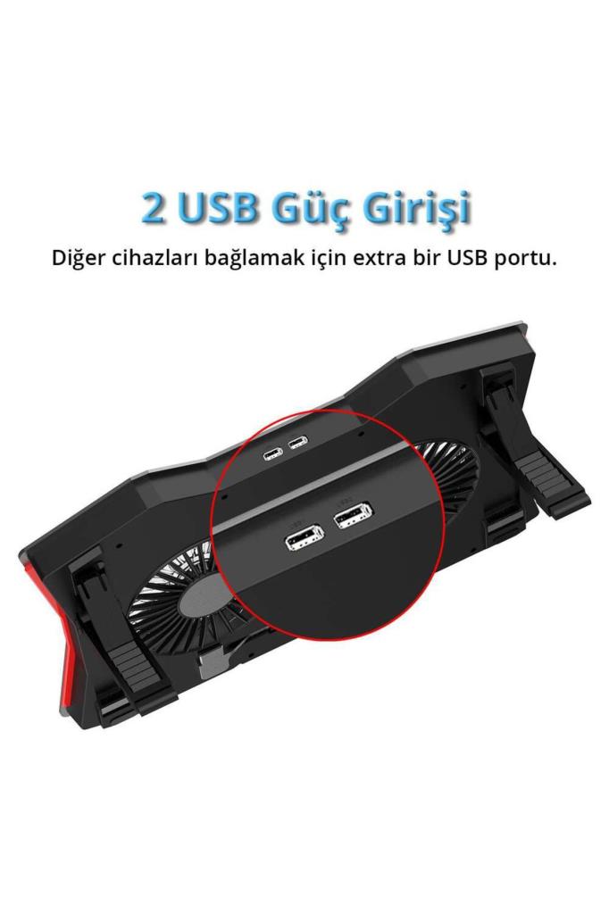 Juo GT RGB 2 Fanlı 10"-18" Laptop Soğutucu Outlet