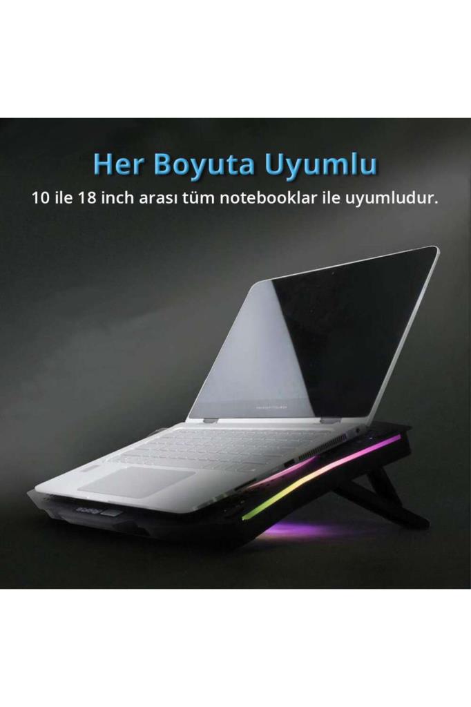 Juo GT RGB 2 Fanlı 10"-18" Laptop Soğutucu Outlet