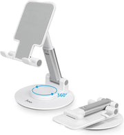 Juo Katlanabilir 360 Derece Dönen Masaüstü Telefon Standı Beyaz Outlet