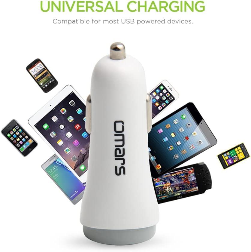 JUO Omars 4.8A Çift USB Çıkışlı Araç Şarj Cihazı