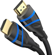 KabelDirekt - 10K & 8K HDMI Kablosu, HDMI 2.1b - 2m, 0,5-5m arası mevcut - Sertifikalı, Almanya'da geliştirilmiş (Ultra Yüksek Hız Kablosu PC, PS5, Xbox, Monitör ve TV için - siyah-mavi) Outlet