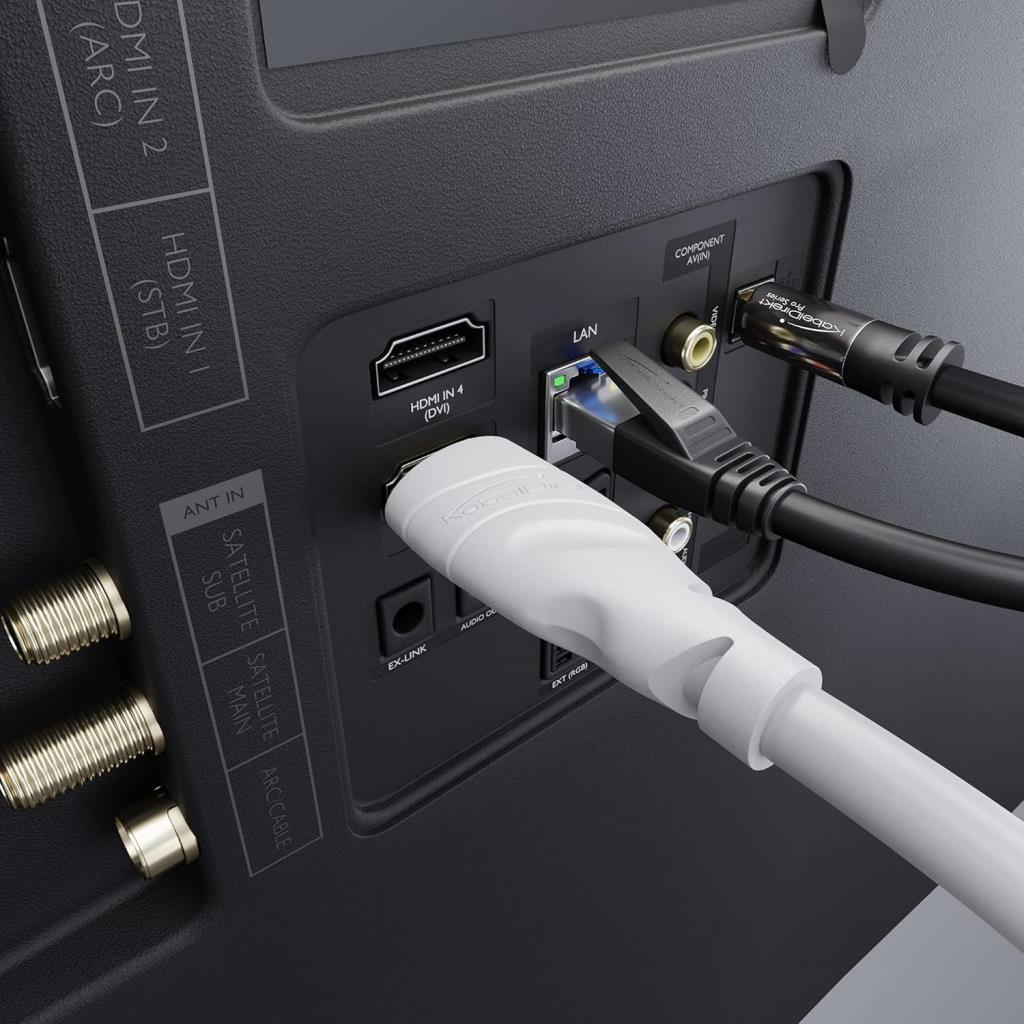 KabelDirekt 4K / 8K Yüksek Hızlı HDMI Kablosu (1 Metre, Beyaz) - TEŞHİR