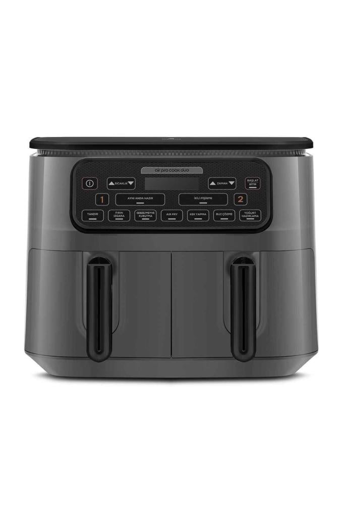 Karaca Air Pro Cook Duo Tandır XXXL 8 lt Space Gray Black Yağsız Fritöz
