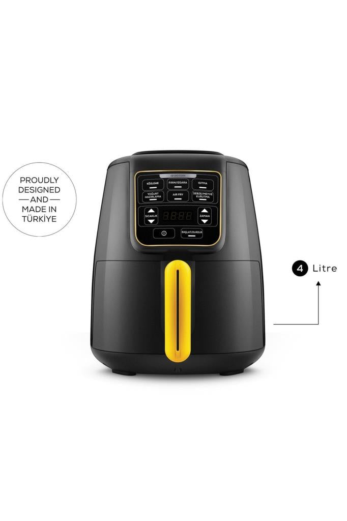 Karaca Air Pro Cook Köz XL Airfryer 4 lt Yağsız Black Gold Fritöz Teşhir