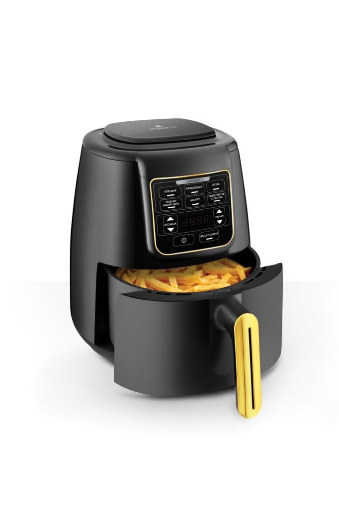 Karaca Air Pro Cook Köz XL Airfryer 4 lt Yağsız Black Gold Fritöz Teşhir