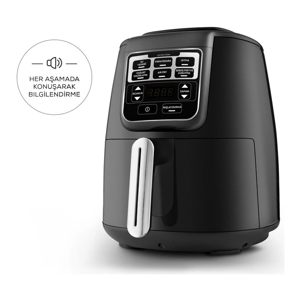 Karaca Air Pro Cook XL 2in1 Airfryer 4 lt Konuşan Yağsız Fritöz