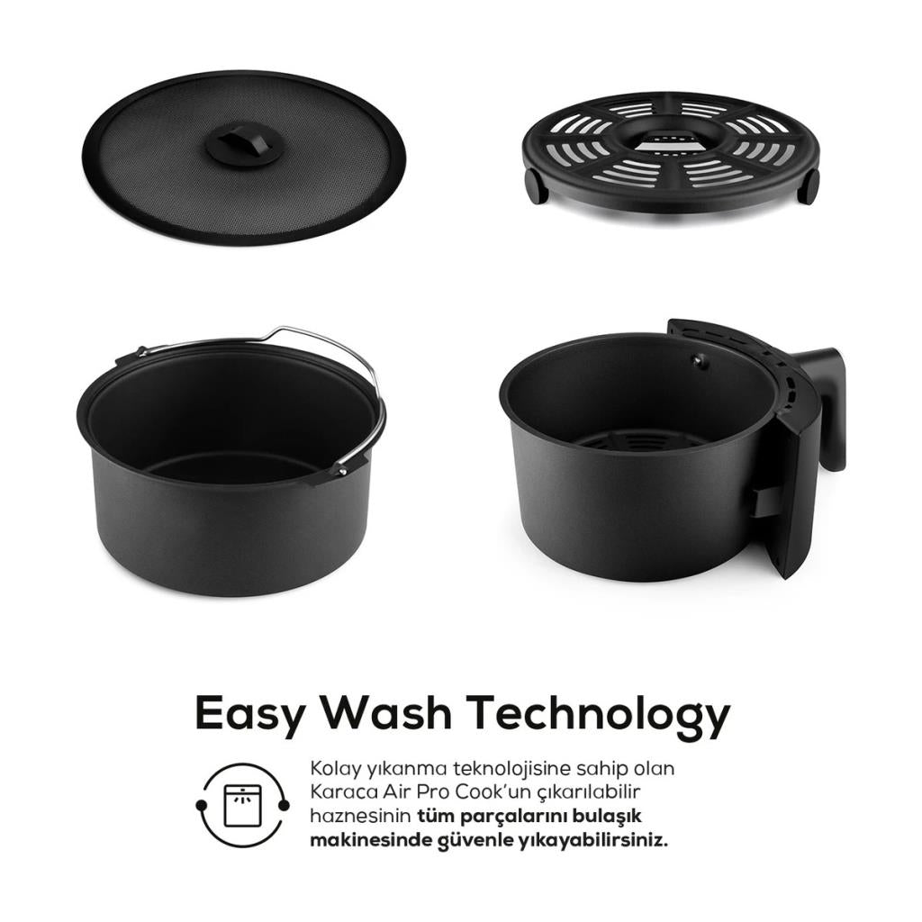 Karaca Air Pro Cook XL 2in1 Airfryer 4 lt Konuşan Yağsız Fritöz
