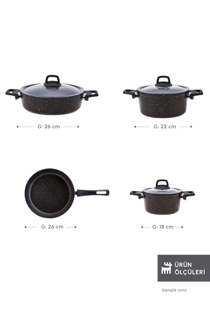 Karaca Bio Granit Blackgold New 7 Parça Teşhir