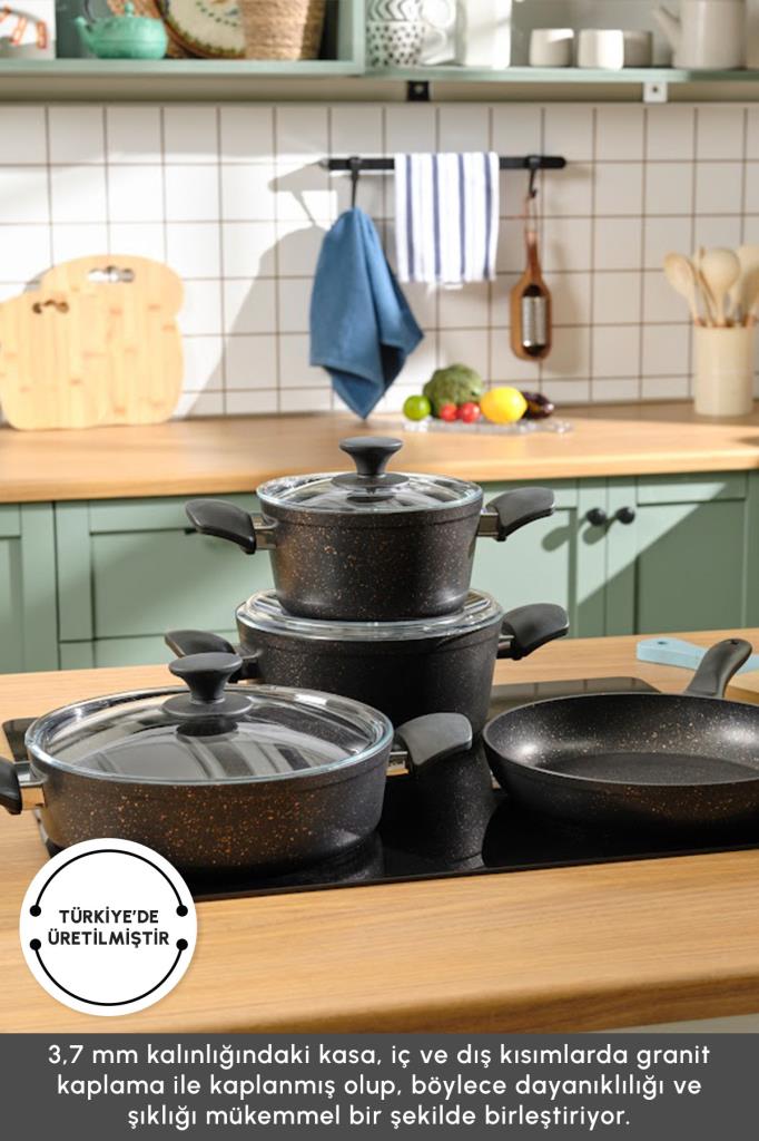 Karaca Bio Granit Blackgold New 7 Parça Teşhir