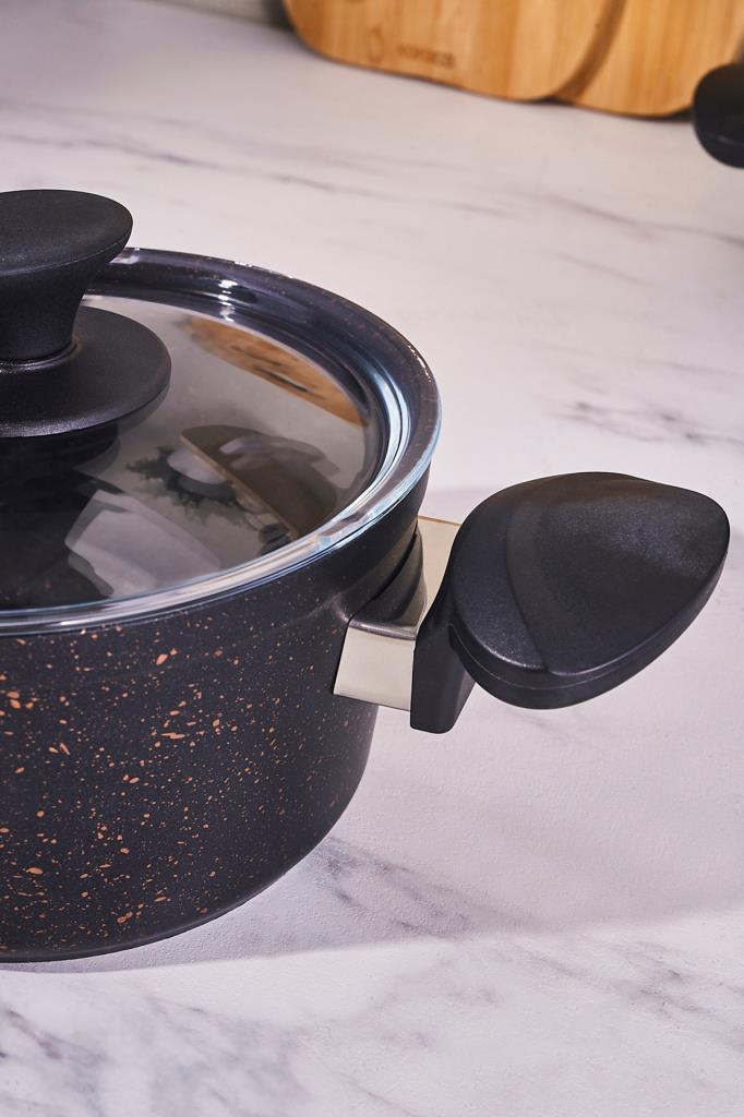 Karaca Bio Granit Azelya 7 Parça Tencere Seti