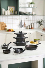 Karaca Bio Granit Blackgold 12 Parça Tencere Seti Outlet