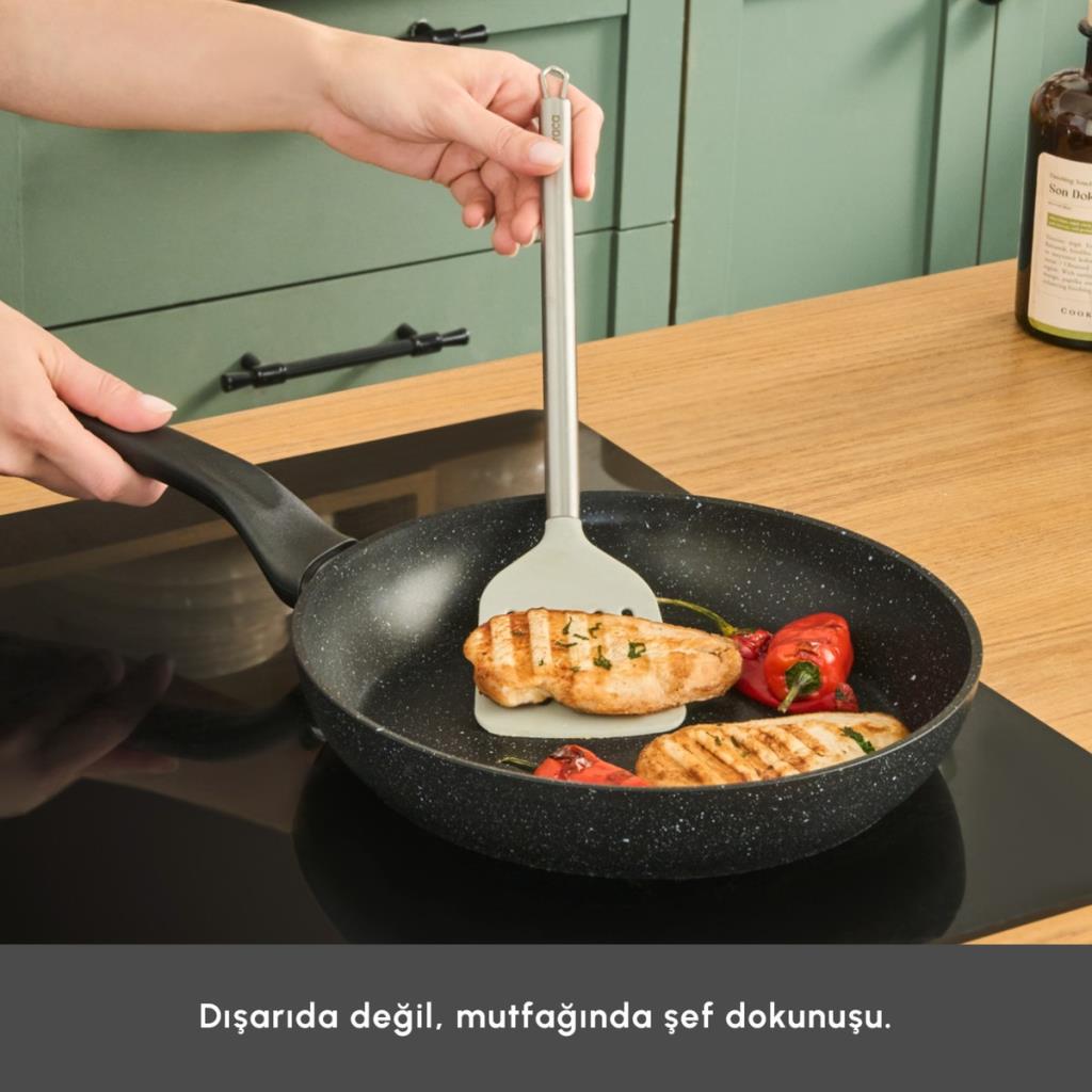 Karaca Biogranit Defne V2 7 Parça Tencere ve Tava Seti Siyah