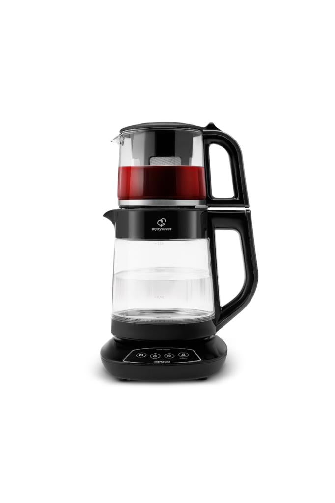Karaca Çaysever 3in1 Black Konuşan Cam Çay Makinesi Outlet