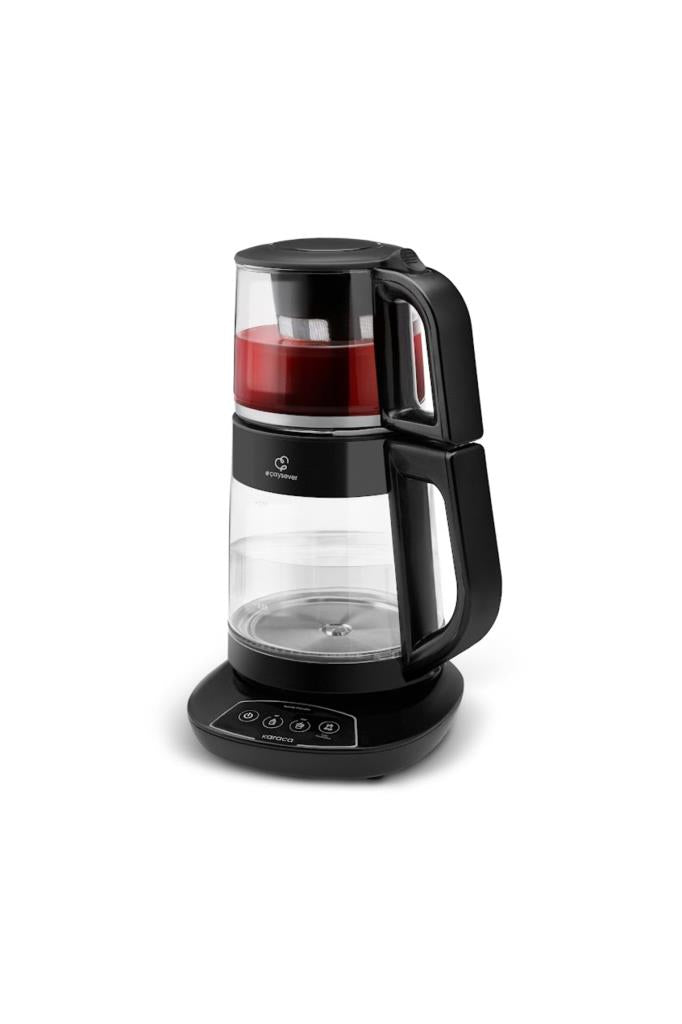 Karaca Çaysever 3in1 Black Konuşan Cam Çay Makinesi Outlet