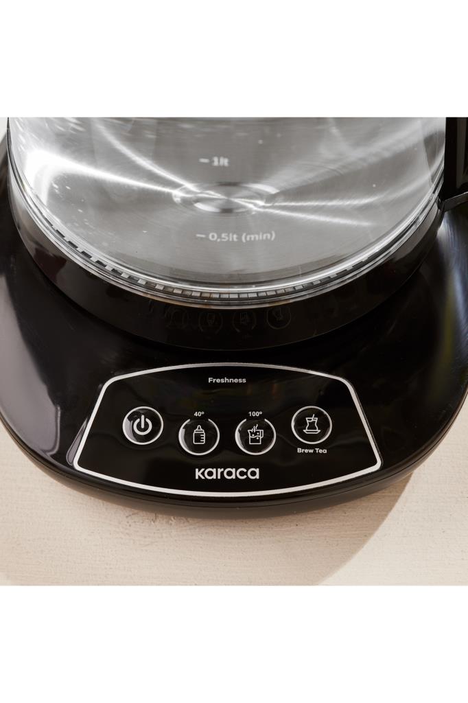 Karaca Çaysever 3in1 Black Konuşan Cam Çay Makinesi Outlet