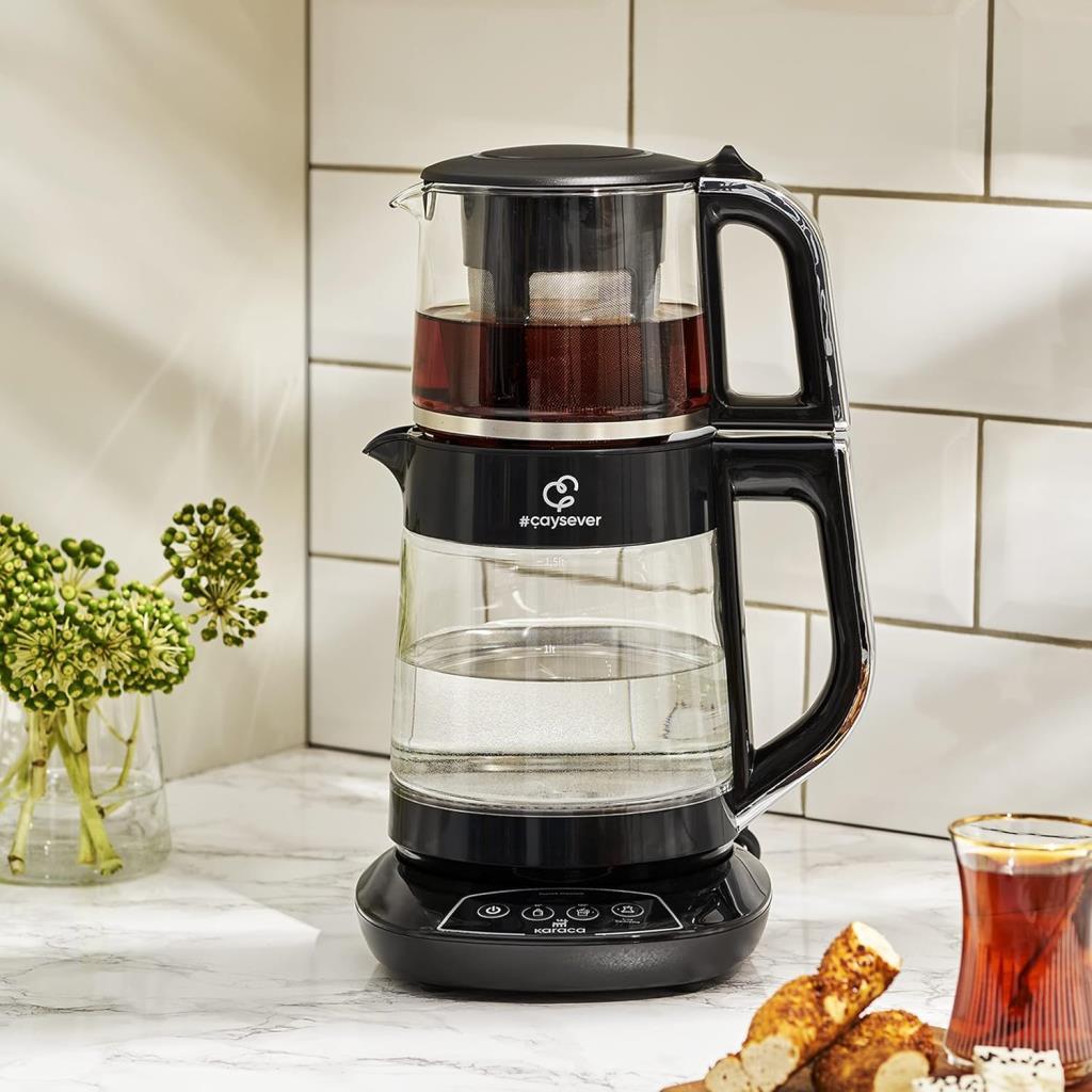 Karaca Çaysever 3in1 Rosegold Konuşan Cam Çay Makinesi Teşhir