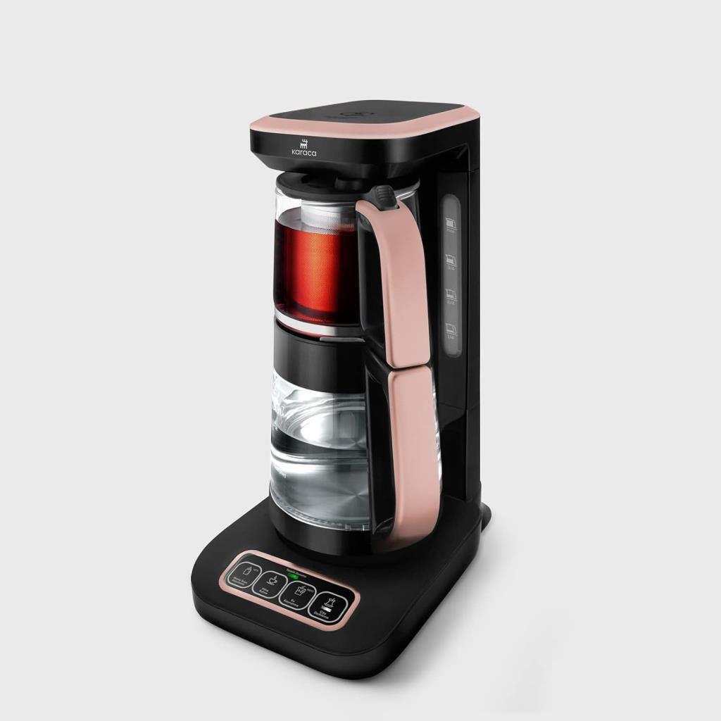 Karaca Çaysever Robotea Pro Connect 4in1 2500 W Rose Gold Konuşan Cam Çay Makinesi Teşhir