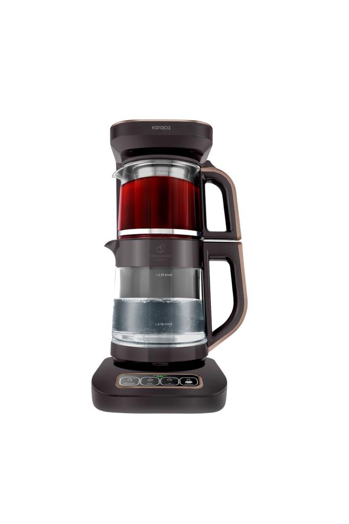 Karaca Çaysever Robotea Pro 4in1 2500 W Rose Gold Konuşan Cam Çay Makinesi Outlet