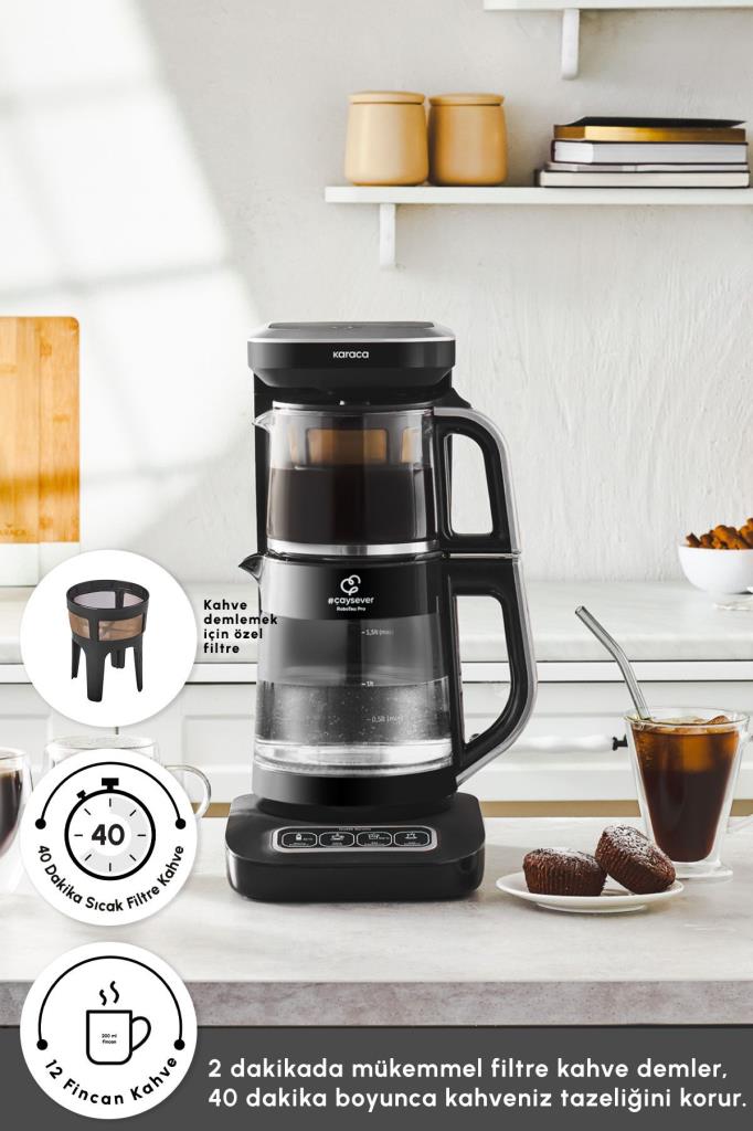 Karaca Çaysever Robotea Pro 4in1 2500 W Silver Konuşan Cam Çay Makinesi