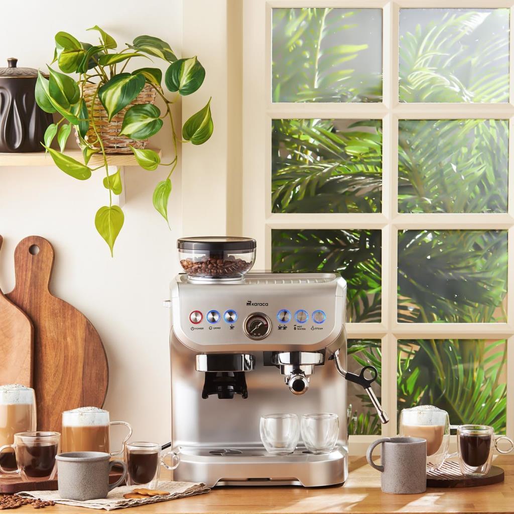Karaca Coffee Art Barista Silver Öğütücülü Espresso Makinesi