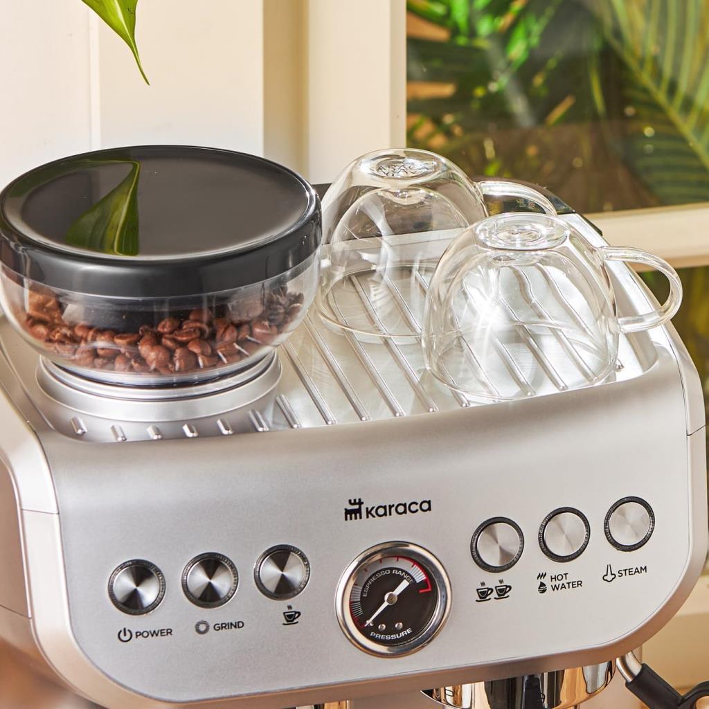 Karaca Coffee Art Barista Silver Öğütücülü Espresso Makinesi
