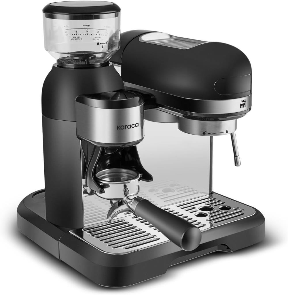 Karaca Coffeemaid Siyah Öğütücülü Espresso Makinesi