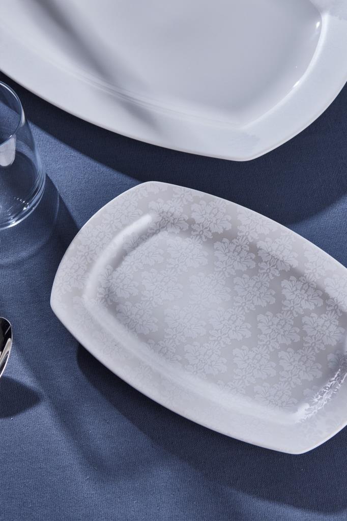 Karaca Deren Kare 60 Parça 12 Kişilik Yemek Takımı - Outlet