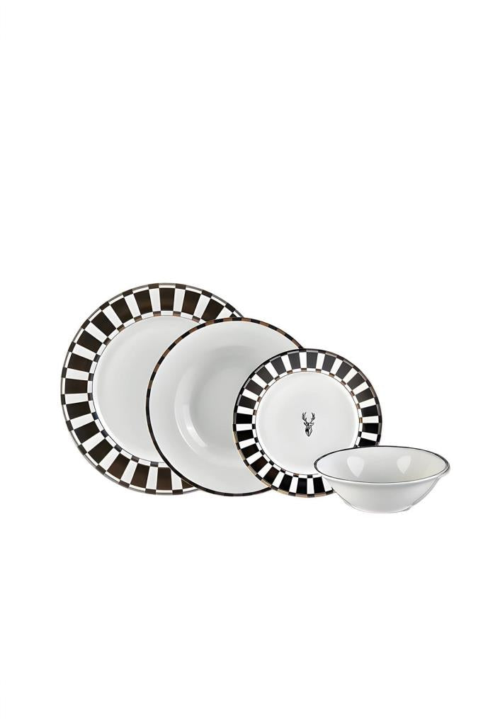 Karaca Elegance Bone Aries 24 Parça 6 Kişilik Yemek Takımı Teşhir