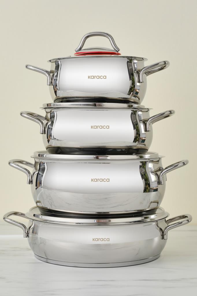 Karaca Emirgan 8 Parça Çelik Tencere Seti Outlet