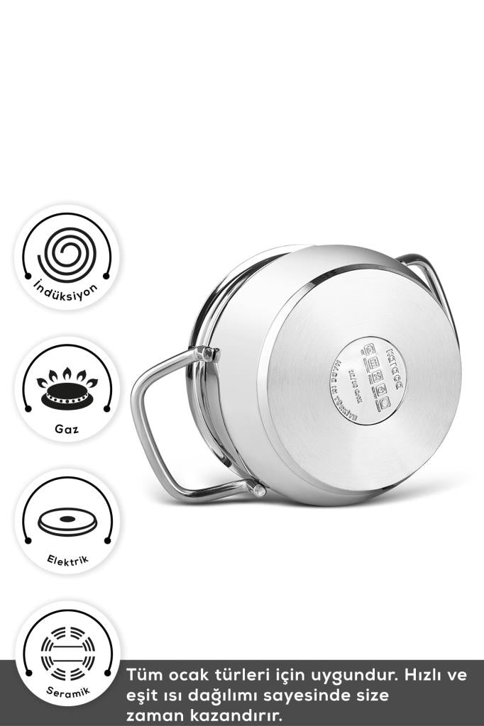 Karaca Emirgan 8 Parça Çelik Tencere Seti Outlet