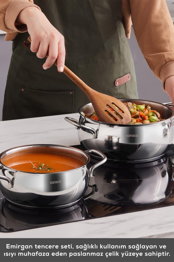 Karaca Emirgan 8 Parça Çelik Tencere Seti Outlet