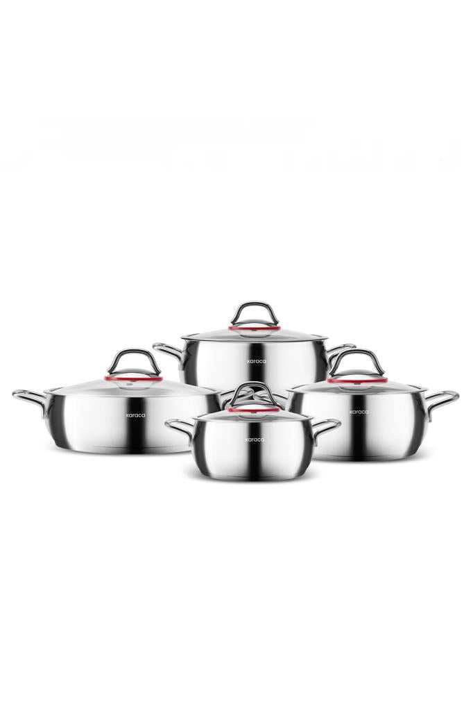 Karaca Emirgan 8 Parça Çelik Tencere Seti Outlet