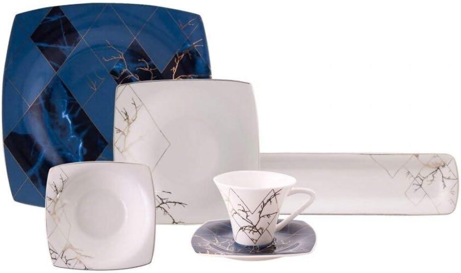 Karaca Fine Pearl Midnight 26 Parça 6 Kişilik Kahvaltı Takımı Teşhir