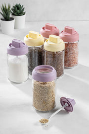 Karaca Forbs 6'lı Cam Kaşıklı Baharatlık