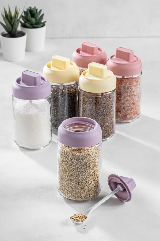 Karaca Forbs 6'lı Cam Kaşıklı Baharatlık