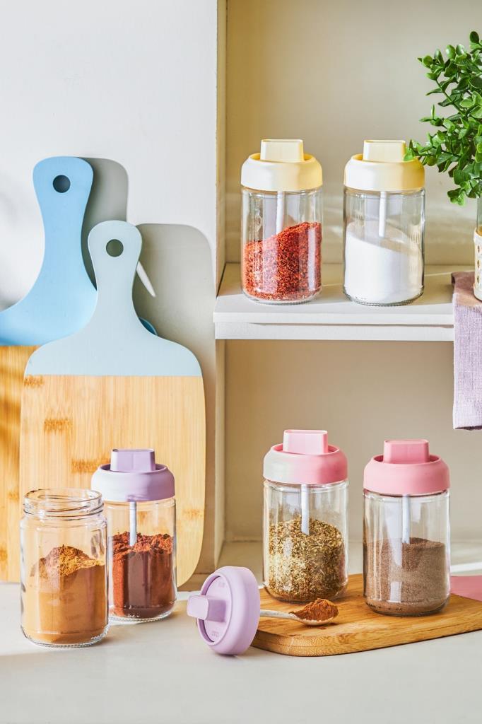 Karaca Forbs 6'lı Cam Kaşıklı Baharatlık