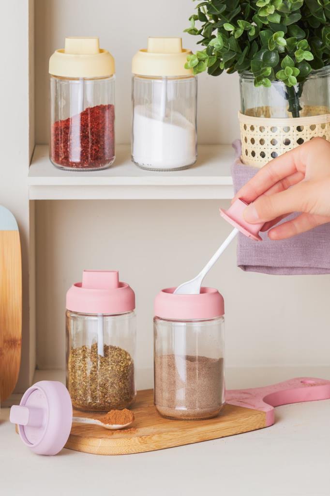 Karaca Forbs 6'lı Cam Kaşıklı Baharatlık