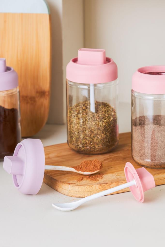 Karaca Forbs 6'lı Cam Kaşıklı Baharatlık