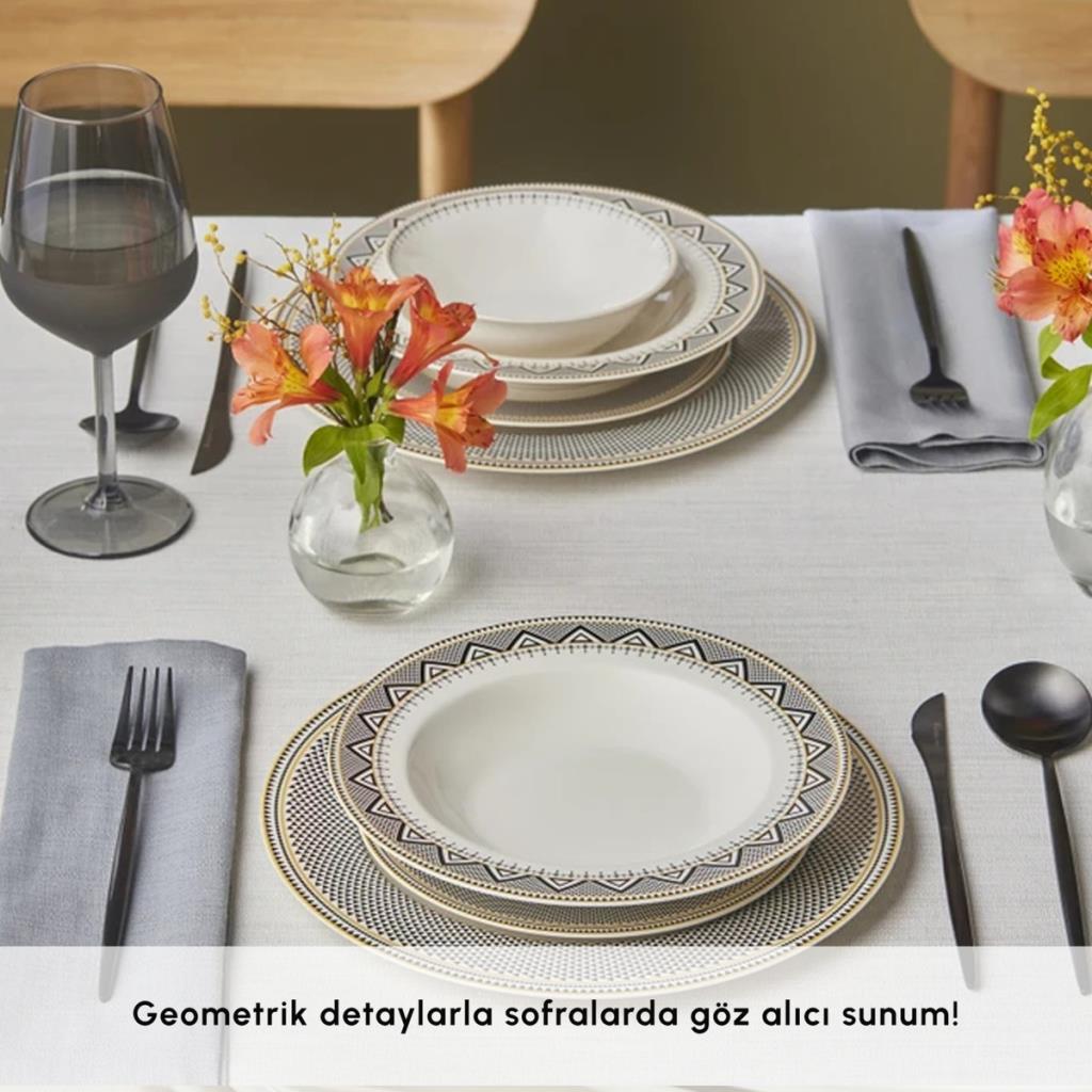 Karaca Globe 24 Parça 6 Kişilik Yemek Takımı