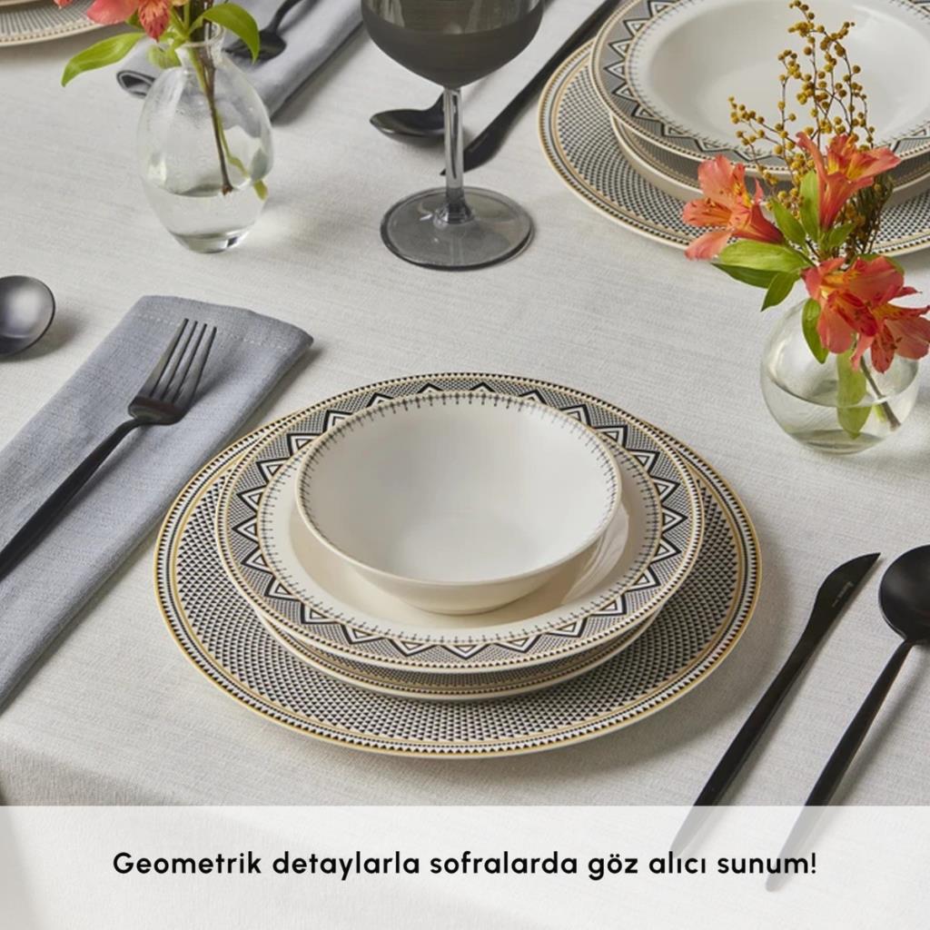 Karaca Globe 24 Parça 6 Kişilik Yemek Takımı