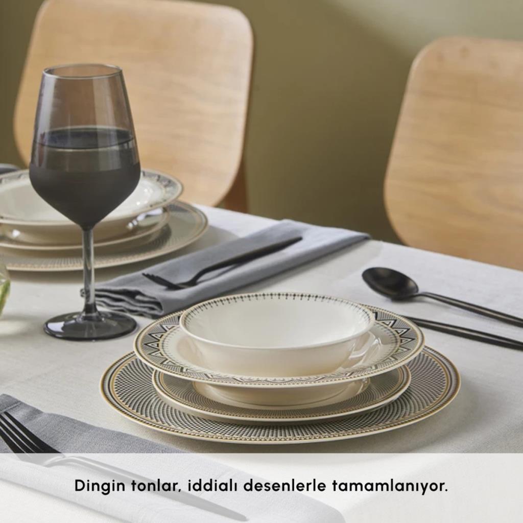 Karaca Globe 24 Parça 6 Kişilik Yemek Takımı