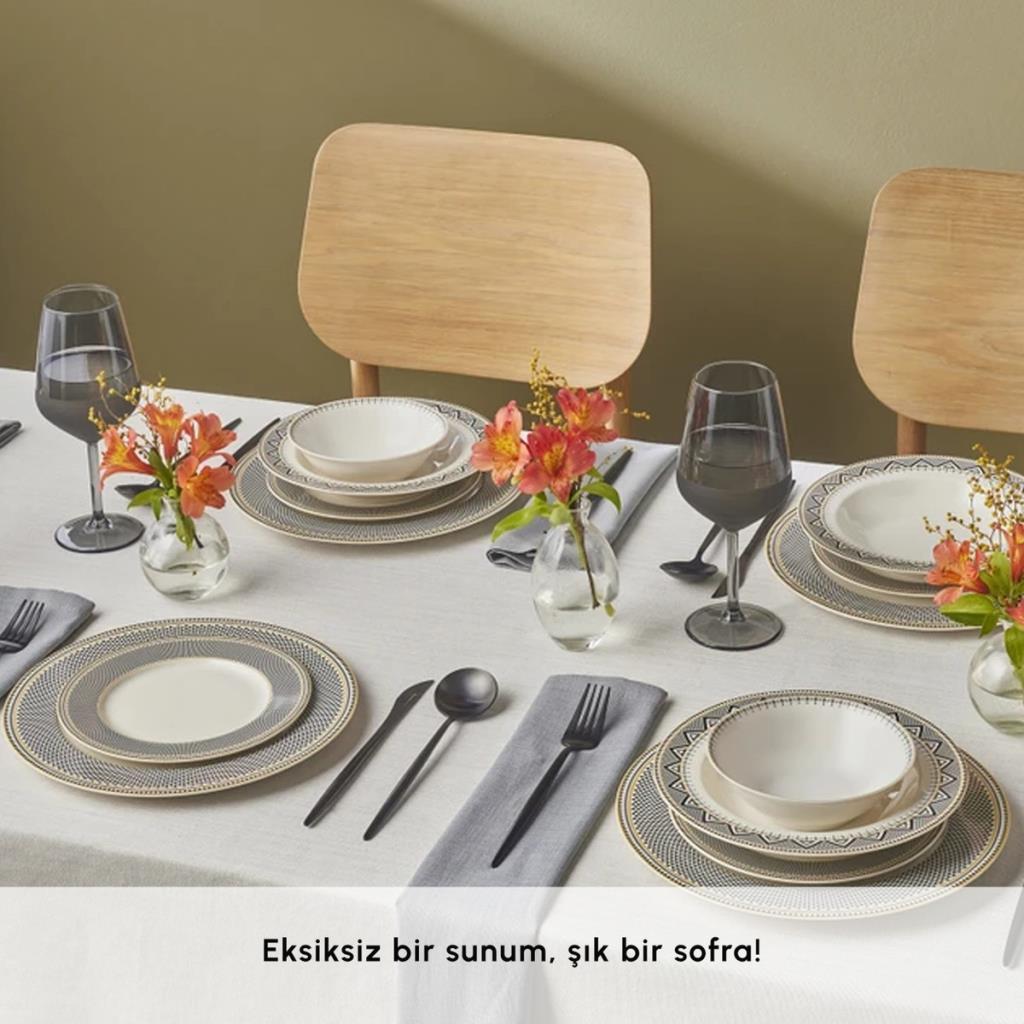 Karaca Globe 24 Parça 6 Kişilik Yemek Takımı