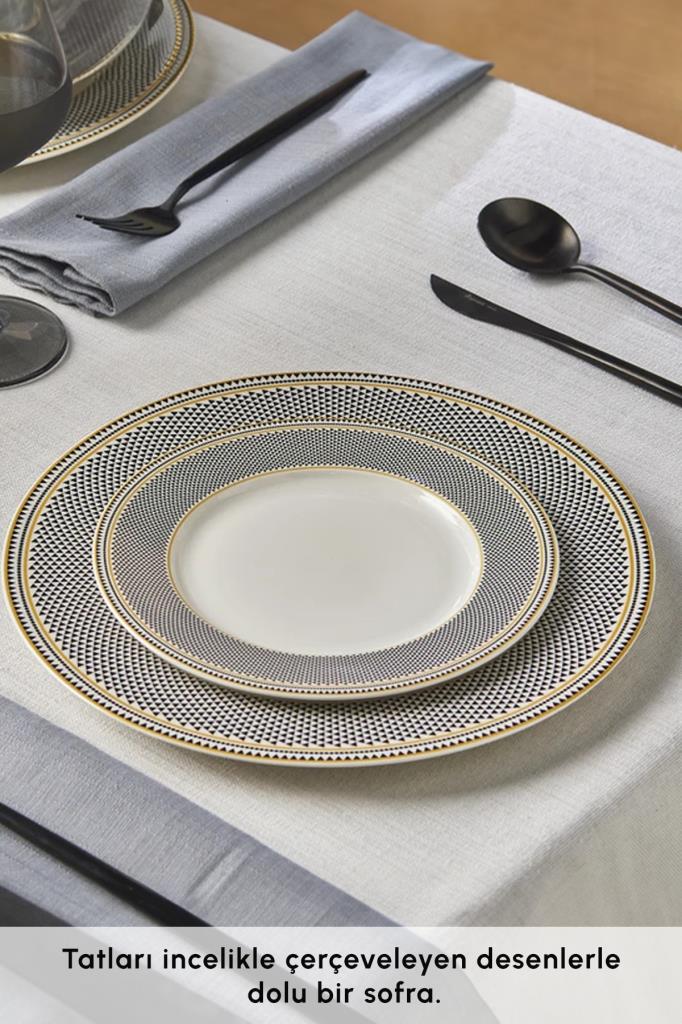 Karaca Globe 24 Piece Dinner Set for 6 People Display