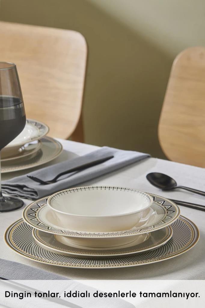 Karaca Globe 24 Piece Dinner Set for 6 People Display