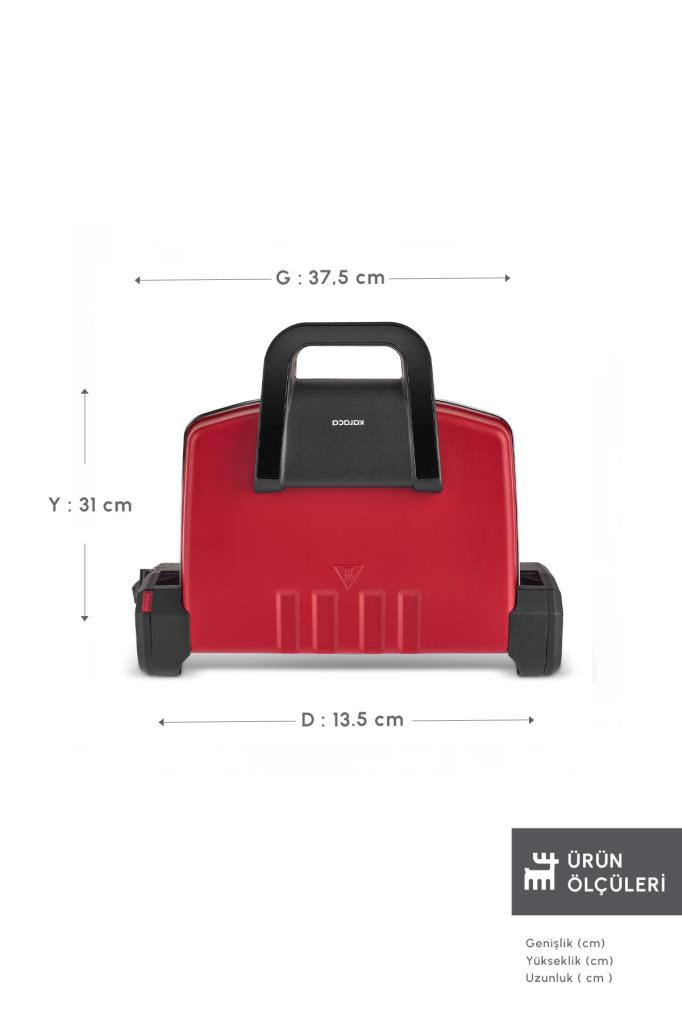 Karaca Future Essential Matte Red 1800 W Tost Makinesi Outlet