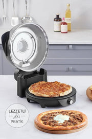 Karaca Gastro Biodiamond Matte Black 10in1 Lahmacun ve Pizza Makinesi