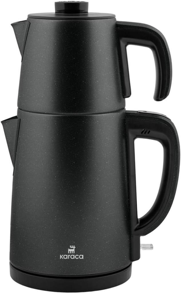 Karaca Gastro Dem 2in1 1650 W Shiny Black Çelik Çay Makinesi Outlet