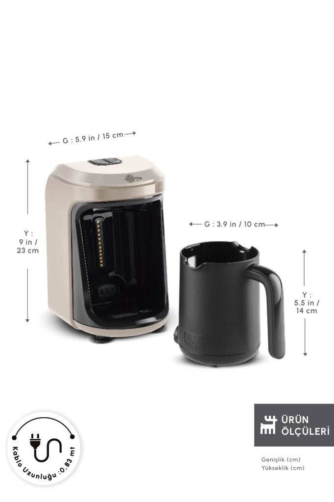 Karaca Hatır Hüps Türk Kahvesi Makinesi Beige - Outlet