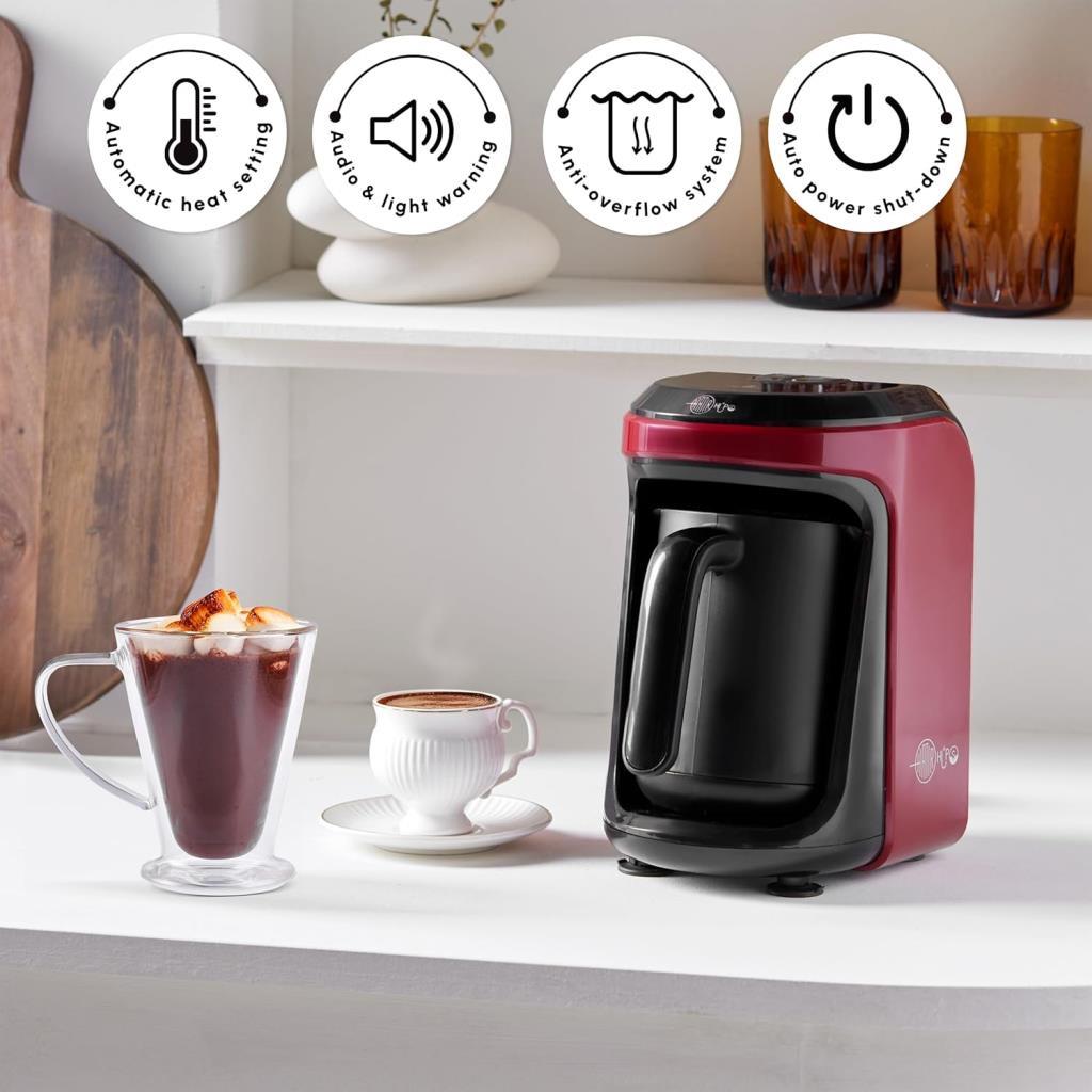 Karaca Hatır Hüps Sütlü Kırmızı Türk Kahve Makinesi Teşhir